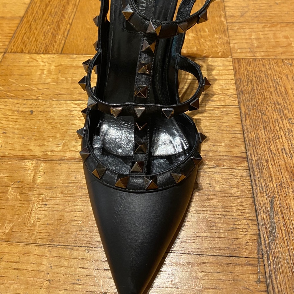 Valentino Garavani rock stud noir slingback heel - Picture 2 of 4